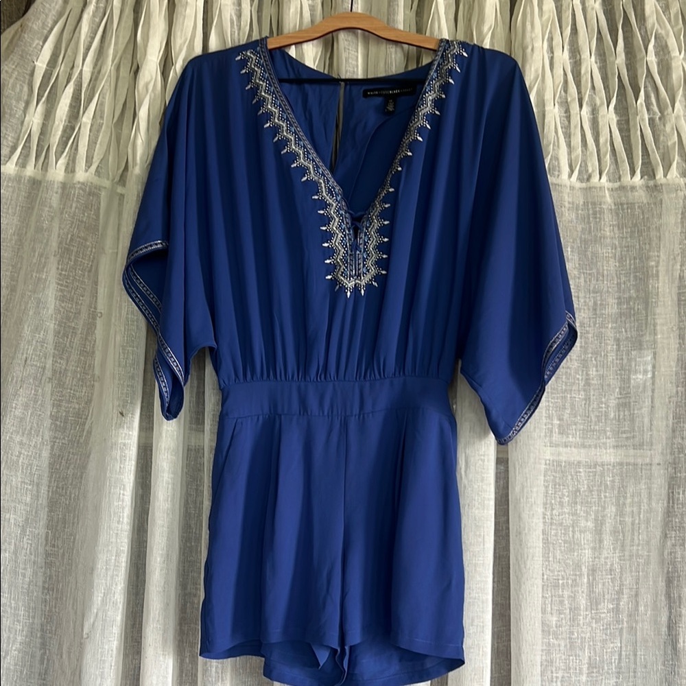 White House Black Market Royal Blue Rompers size 4P